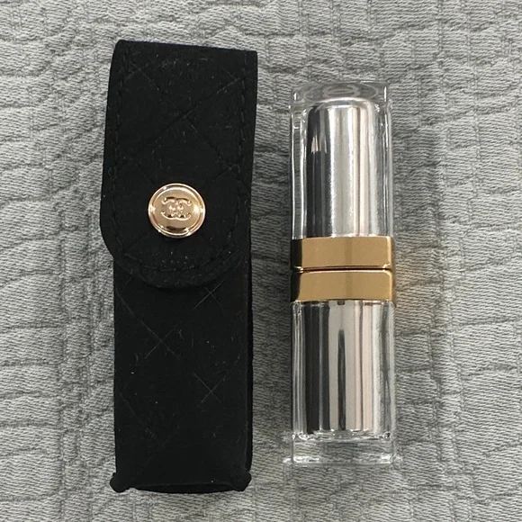 CHANEL Black and Gold Lipstick Holder